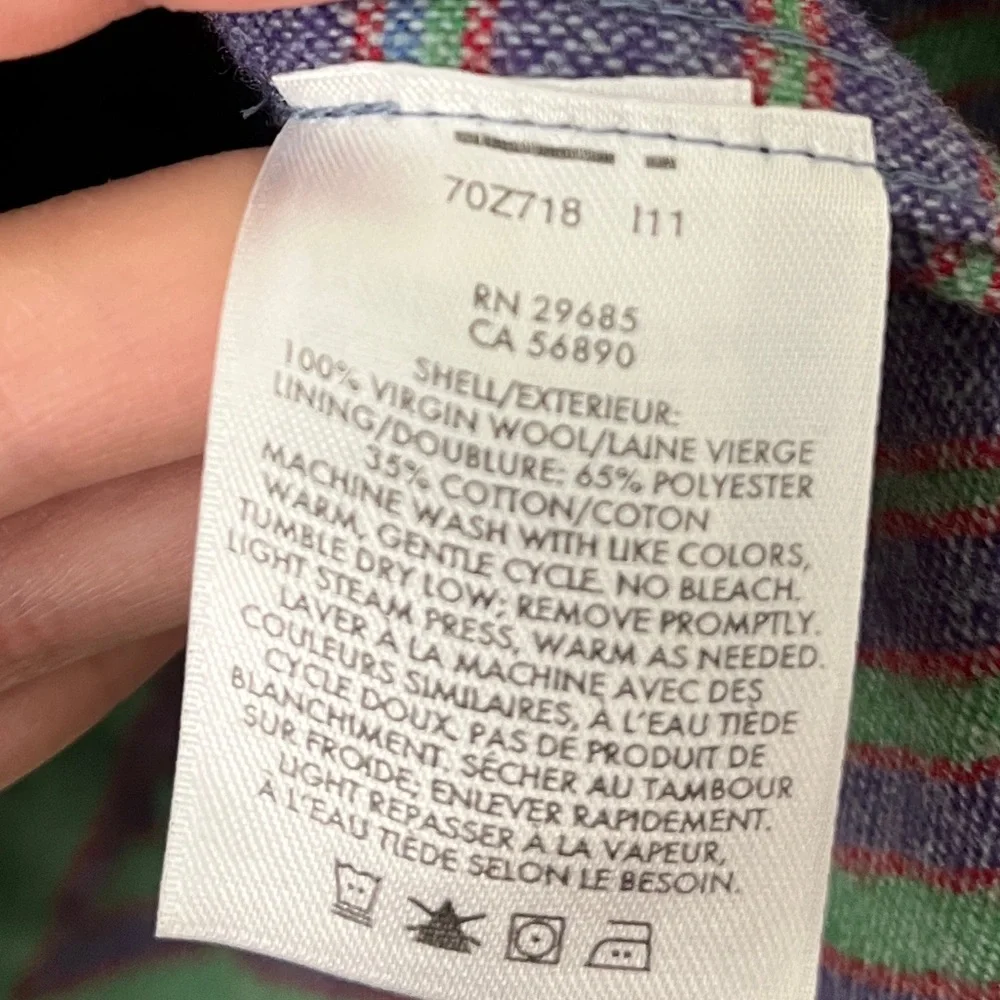 Pendleton Virgin Wool Board Shirt Men Medium Long Sleeve Button Down Striped - Picture 4 of 6